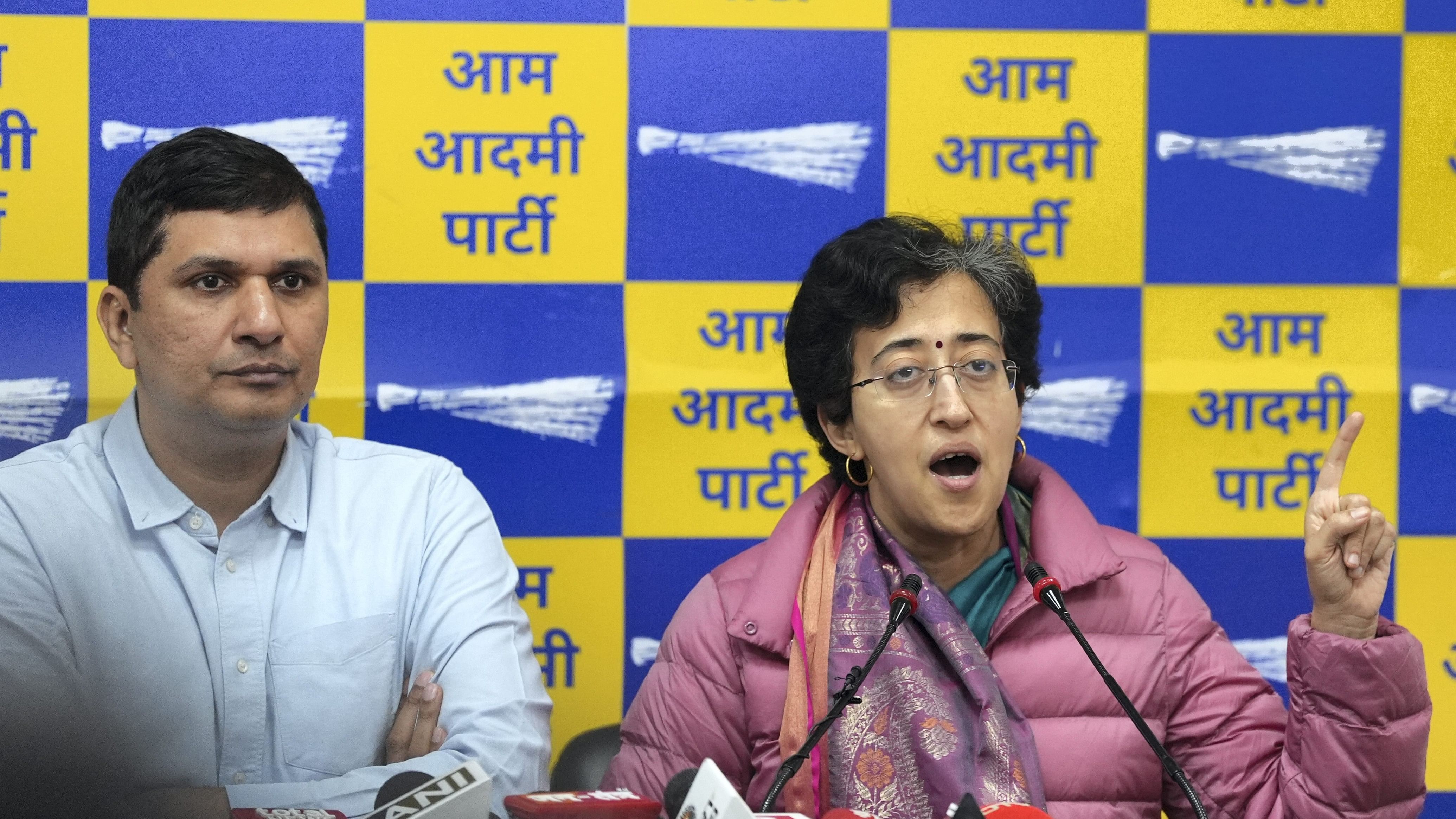 <div class="paragraphs"><p>AAP leaders  Saurabh Bharadwaj and Atishi.</p></div>