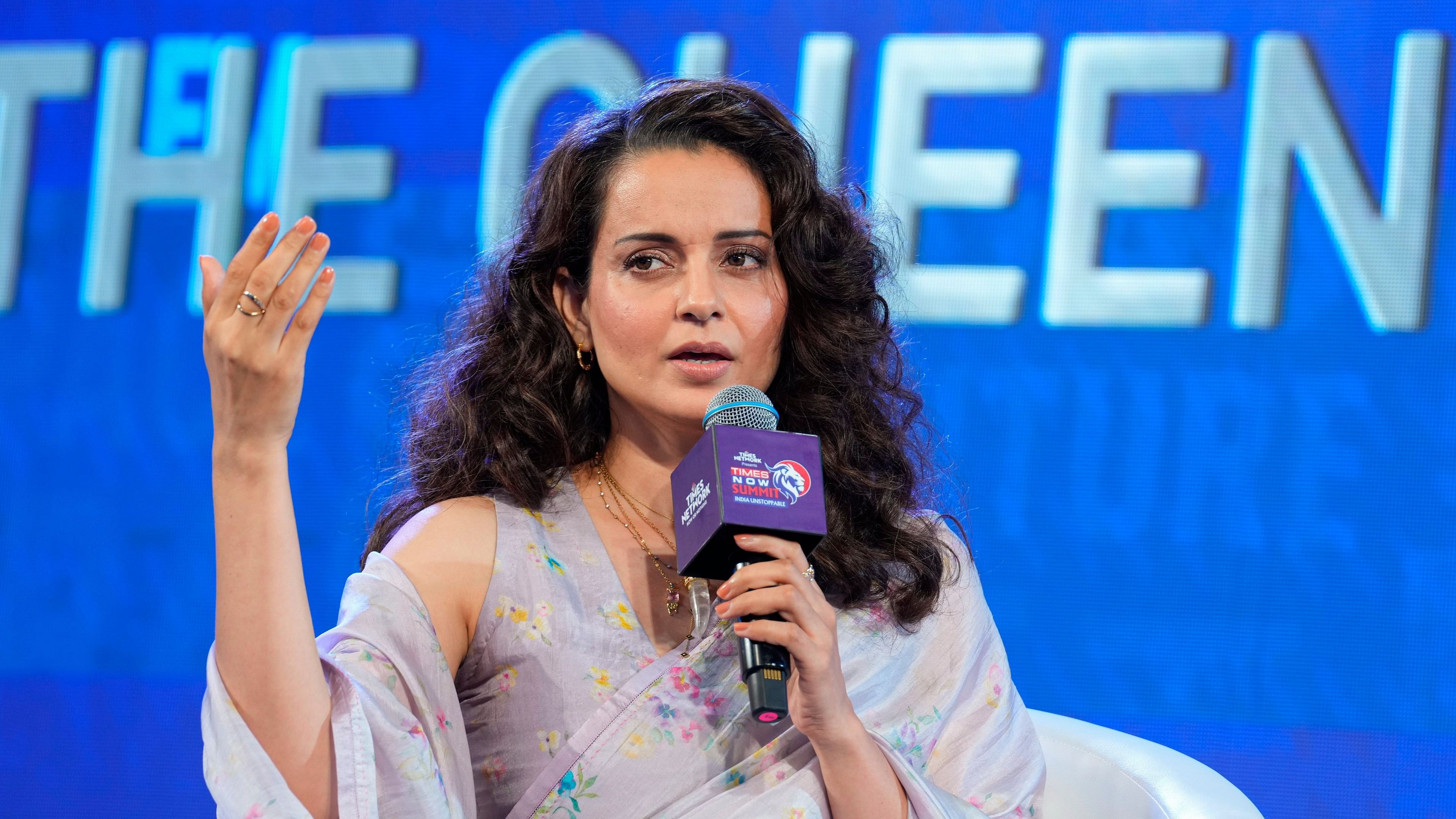 <div class="paragraphs"><p>Actor and BJP's Lok Sabha candidate from Mandi constituency Kangana Ranaut speaks at a summit  in New Delhi on&nbsp;March 27. </p></div>