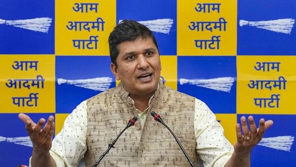 <div class="paragraphs"><p>Senior AAP leader and Delhi cabinet minister Saurabh Bharadwaj addresses a press conference at the party office, in New Delhi, Thursday onMarch 7, 2024.</p></div>