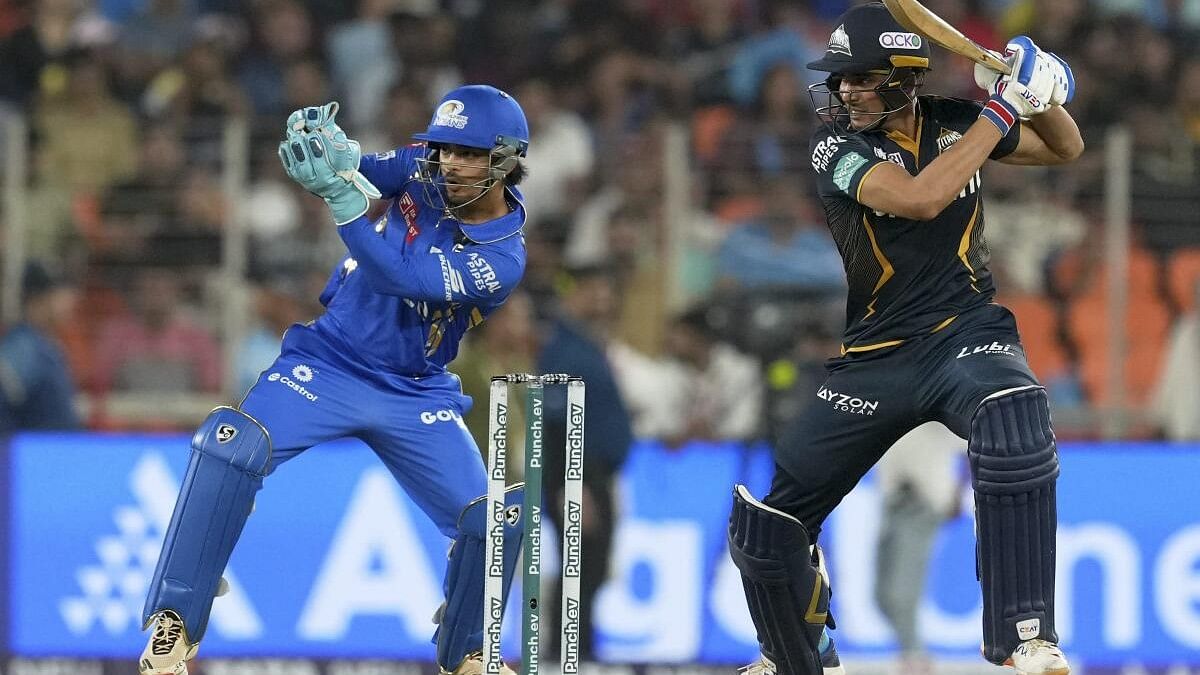 <div class="paragraphs"><p>Gujarat Titans' batter Shubman Gill plays a shot during the Indian Premier League (IPL) 2024 T20 cricket match between Mumbai Indians and Gujarat Titans.</p></div>