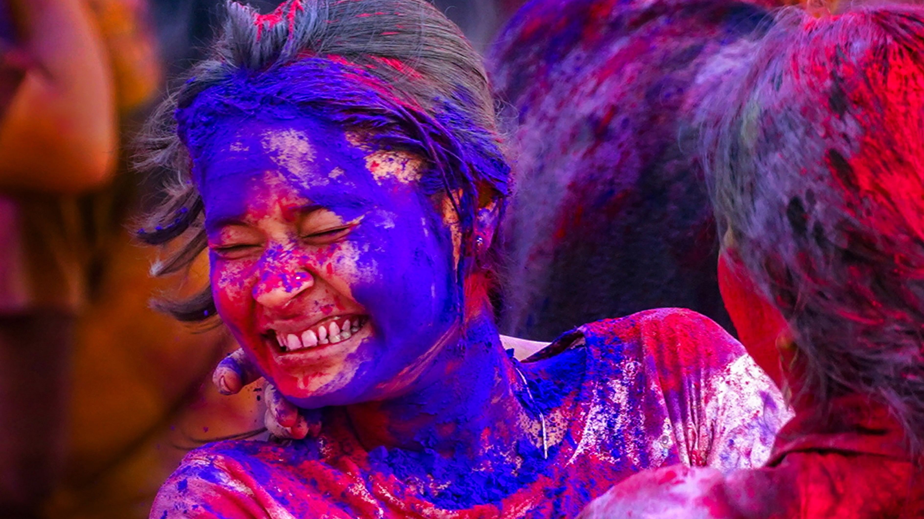 <div class="paragraphs"><p>Youngsters play with colours during Holi festival celebrations</p></div>