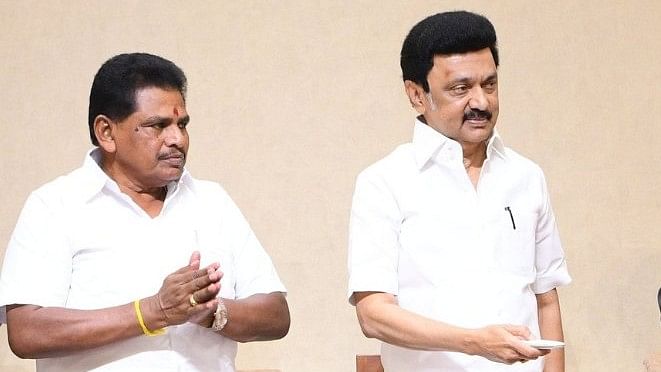 <div class="paragraphs"><p>Anitha Ramakrishnan (L) with Tamil Nadu Chief Minister M K Stalin.</p></div>