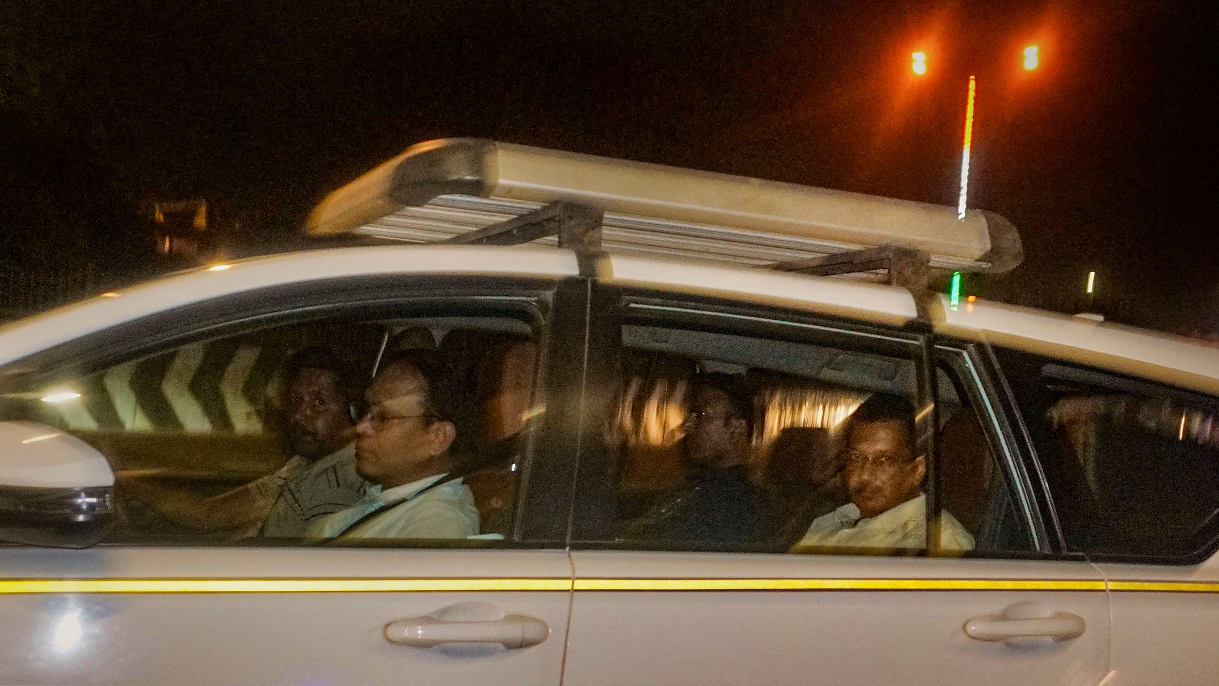 <div class="paragraphs"><p>Delhi CM Arvind Kejriwal after being arrested by the Enforcement Directorate (ED) on March 21 night in an excise policy-linked money laundering case.</p></div>