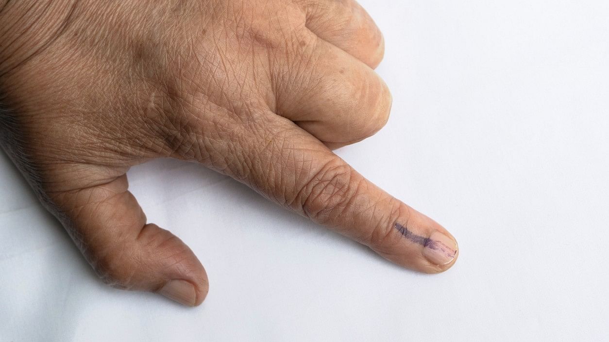 <div class="paragraphs"><p>Representative image showing a finger marked with indelible ink in the aftermath of polling.</p></div>