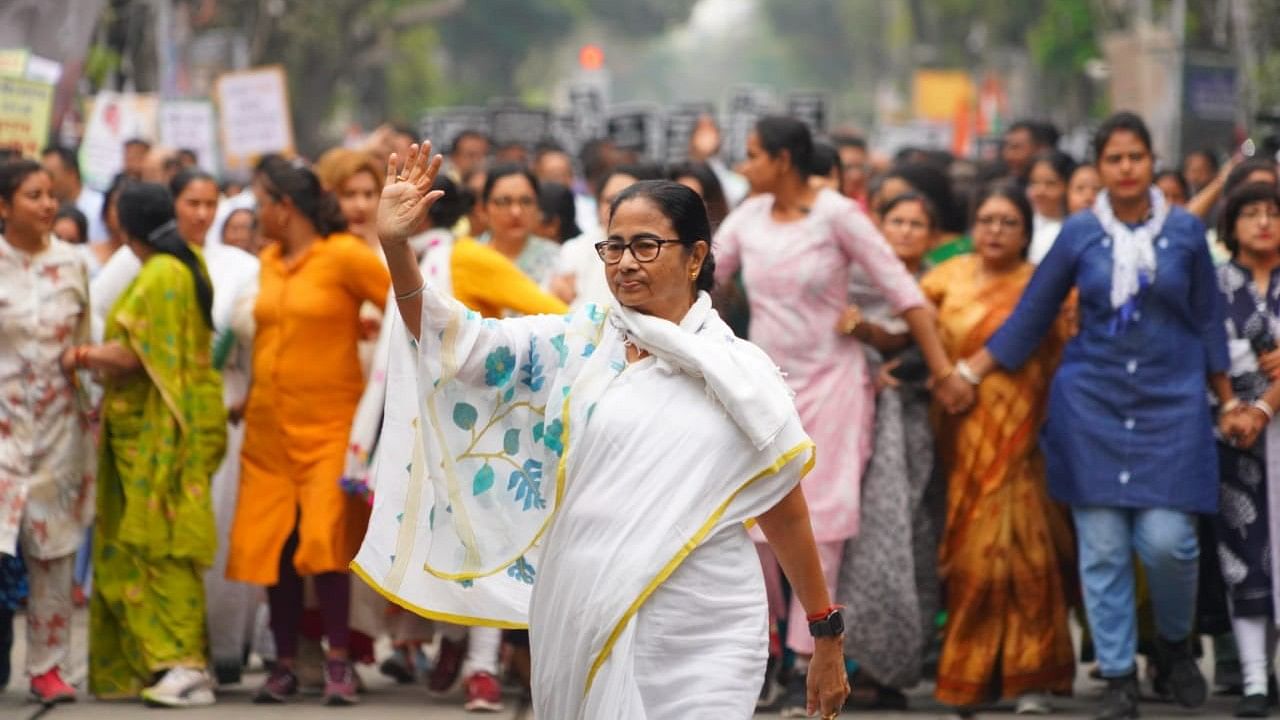 <div class="paragraphs"><p>West Bengal CM Mamata Banerjee during the women's rally on March 7.</p></div>