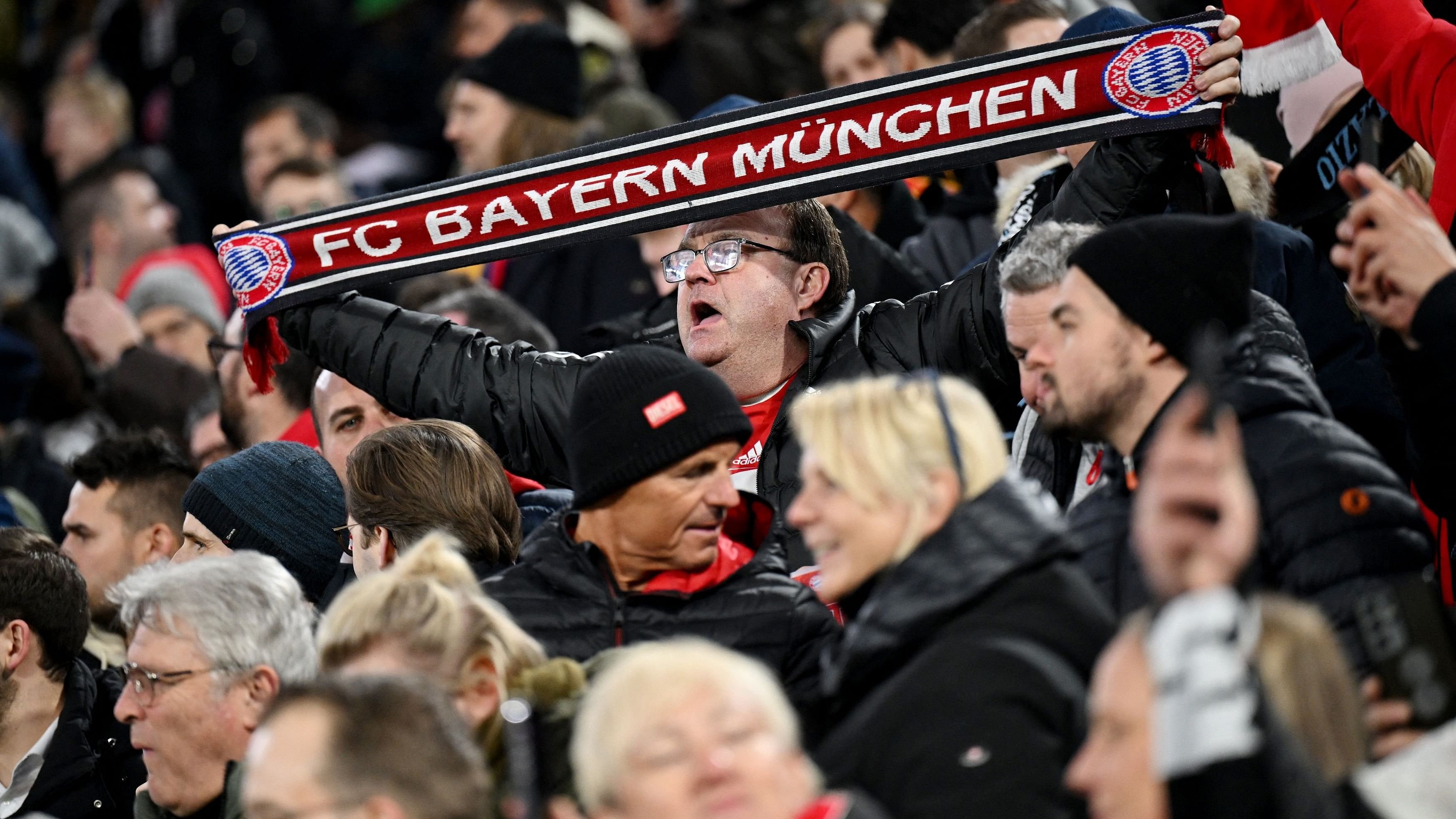 <div class="paragraphs"><p>Bayern Munich fans cheer during their win over Lazio.</p></div>
