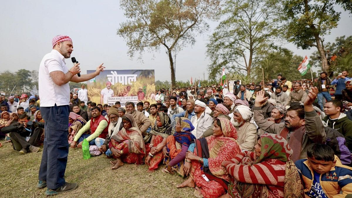 <div class="paragraphs"><p>Congress leader Rahul Gandhi during the 'Bharat Jodo Nyaya Yatra', in Purnia, Bihar.</p></div>