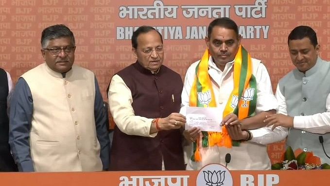 <div class="paragraphs"><p>Former Congress MP from the Varanasi,&nbsp;Rajesh Mishra, joined BJP in New Delhi on Tuesday.</p></div>