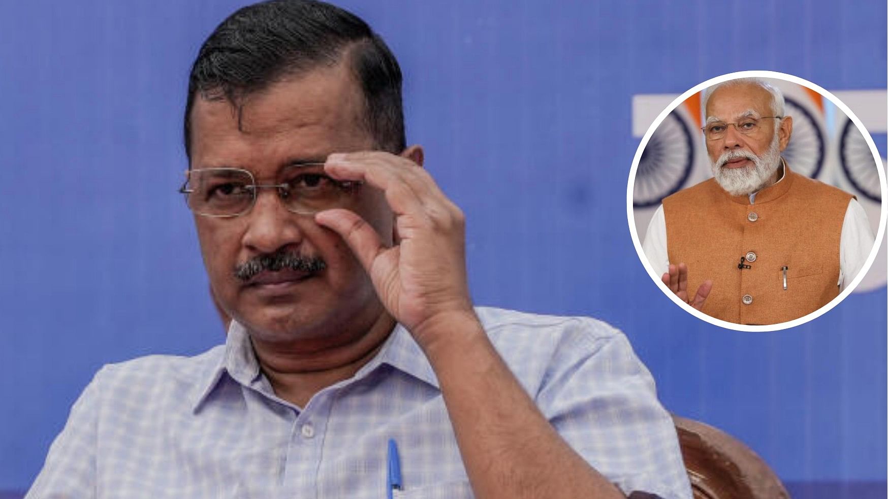 <div class="paragraphs"><p>Delhi CM Arvind Kejriwal who has been arrested can be seen in this collage and to the right is Narendra Modi, who is looking to return to office for a third term in the upcoming Lok Sabha elections.</p></div>