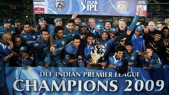 <div class="paragraphs"><p>Deccan Chargers after winning the 2009 IPL held in South Africa.</p></div>