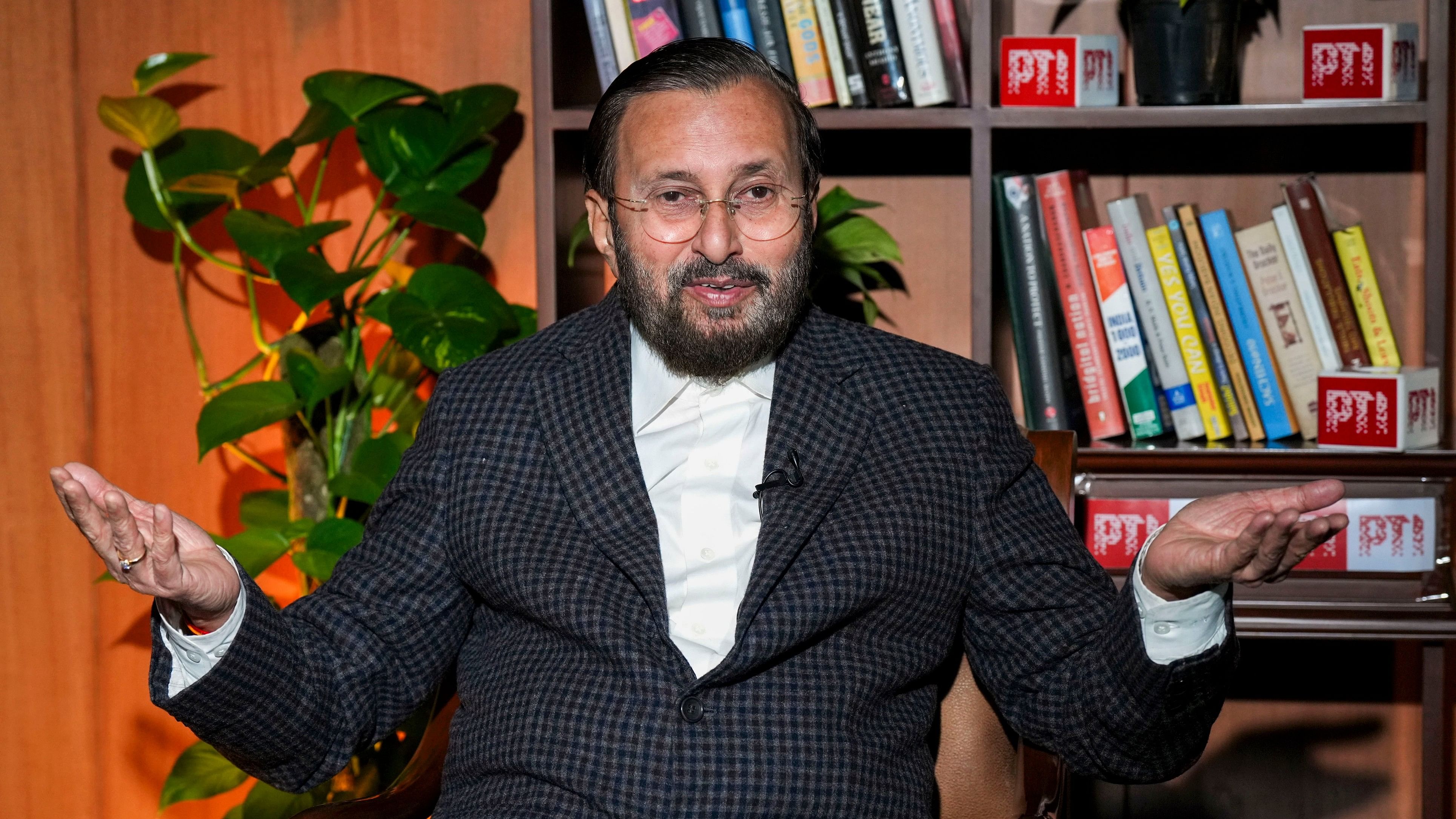 <div class="paragraphs"><p>New Delhi: BJP MP Prakash Javadekar during an interview with PTI, in New Delhi, Thursday, Feb. 1, 2024. </p></div>