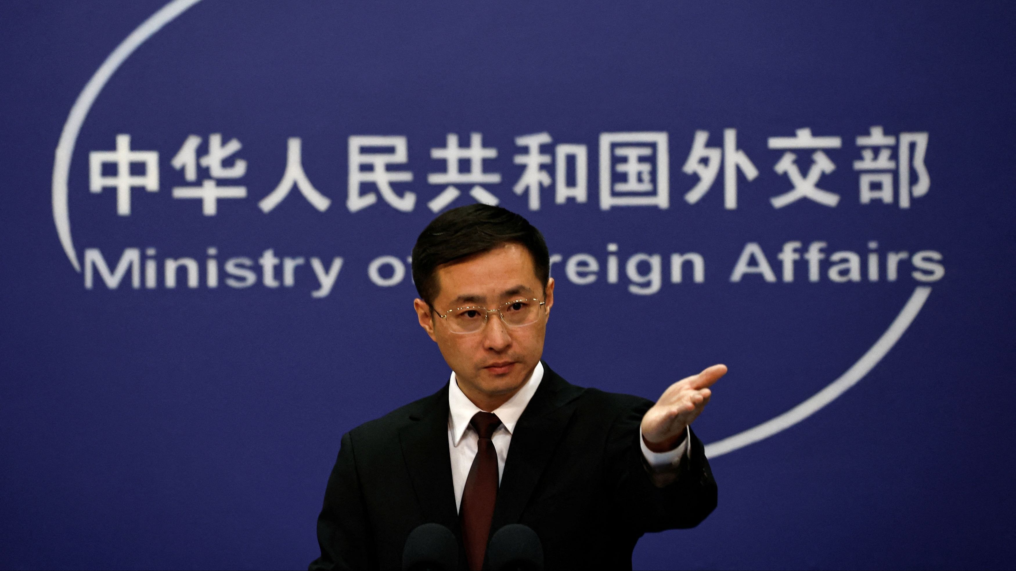 <div class="paragraphs"><p>File Photo of&nbsp;Chinese Foreign Ministry spokesperson Lin Jian gestures during a press conference in Beijing, China, on March 20.</p></div>