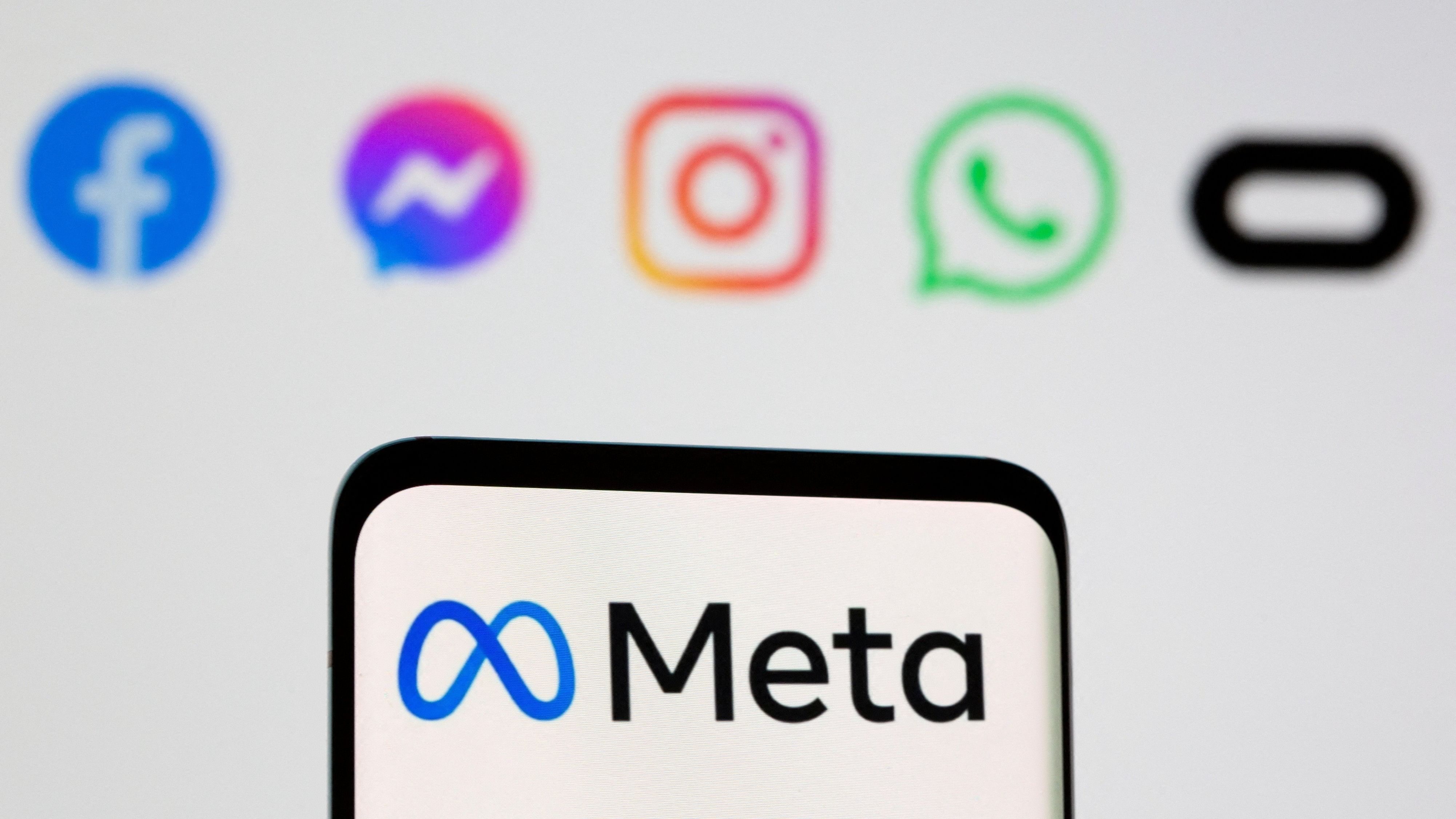 <div class="paragraphs"><p>Meta logo along with Instagram and other social media app logos seen in the background.</p></div>