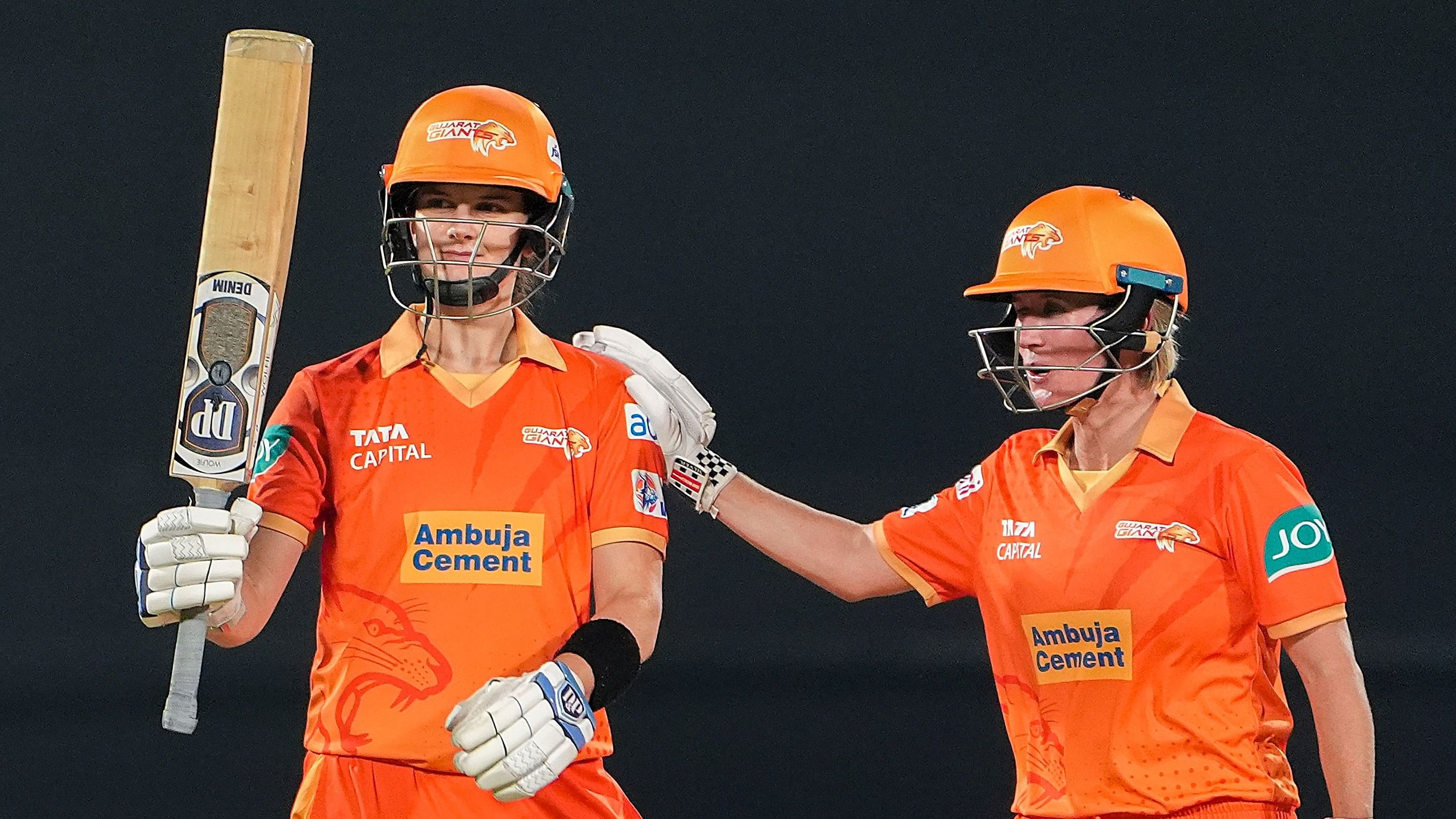 <div class="paragraphs"><p>Gujarat Giants' batter Laura Wolvaardt celebrates after scoring a half-century during the Women's Premier League (WPL) 2024 cricket match between Royal Challengers Bangalore and Gujarat Giants, at Arun Jaitley Stadium in New Delhi</p></div>