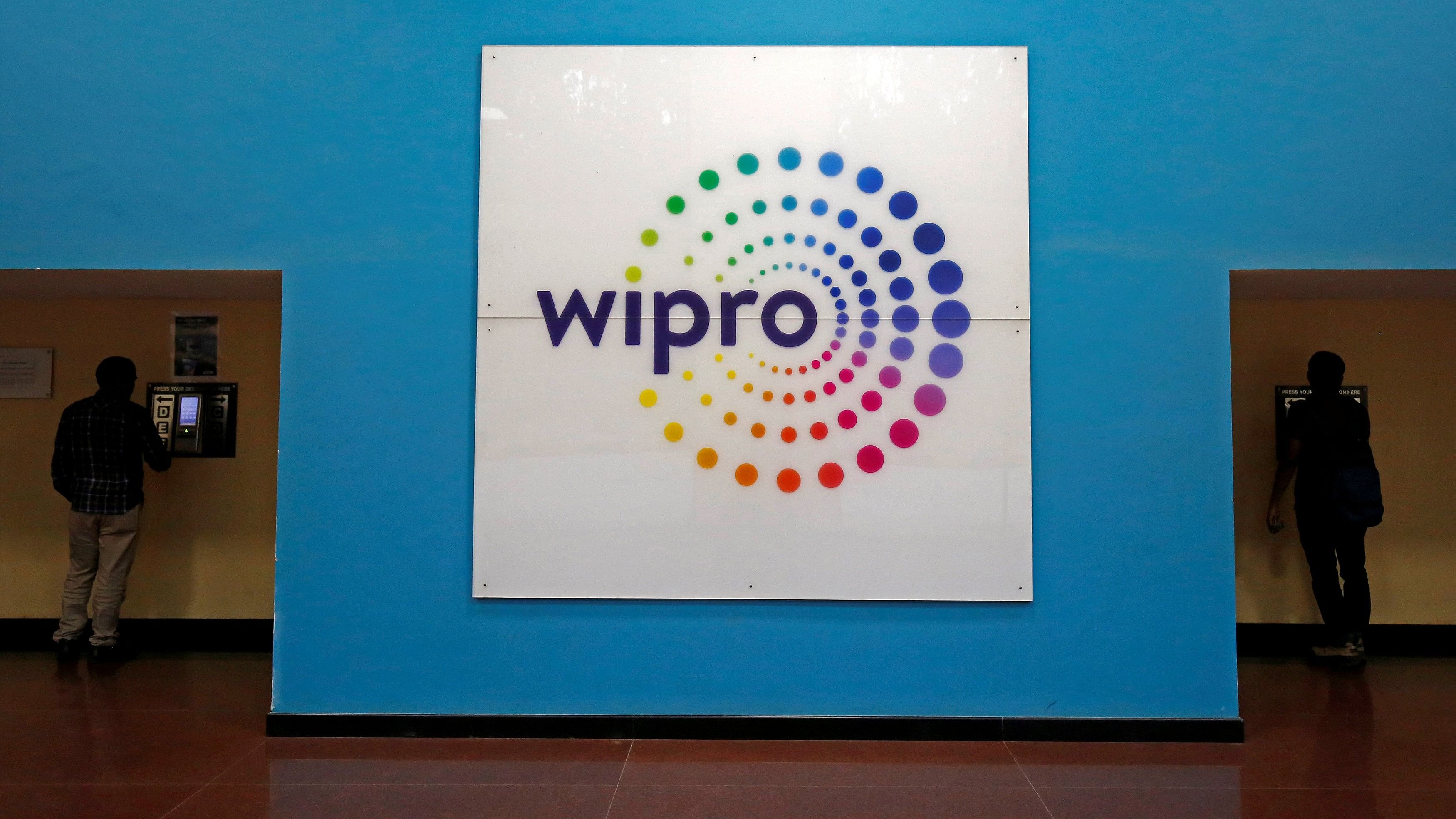 <div class="paragraphs"><p>The logo of Wipro is seen inside the company's headquarters in Bengaluru.</p></div>