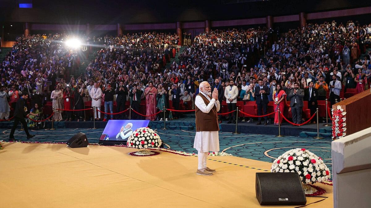 <div class="paragraphs"><p>Prime Minister Narendra Modi at the National Creators Awards 2024, at Bharat Mandapam in New Delhi.</p></div>