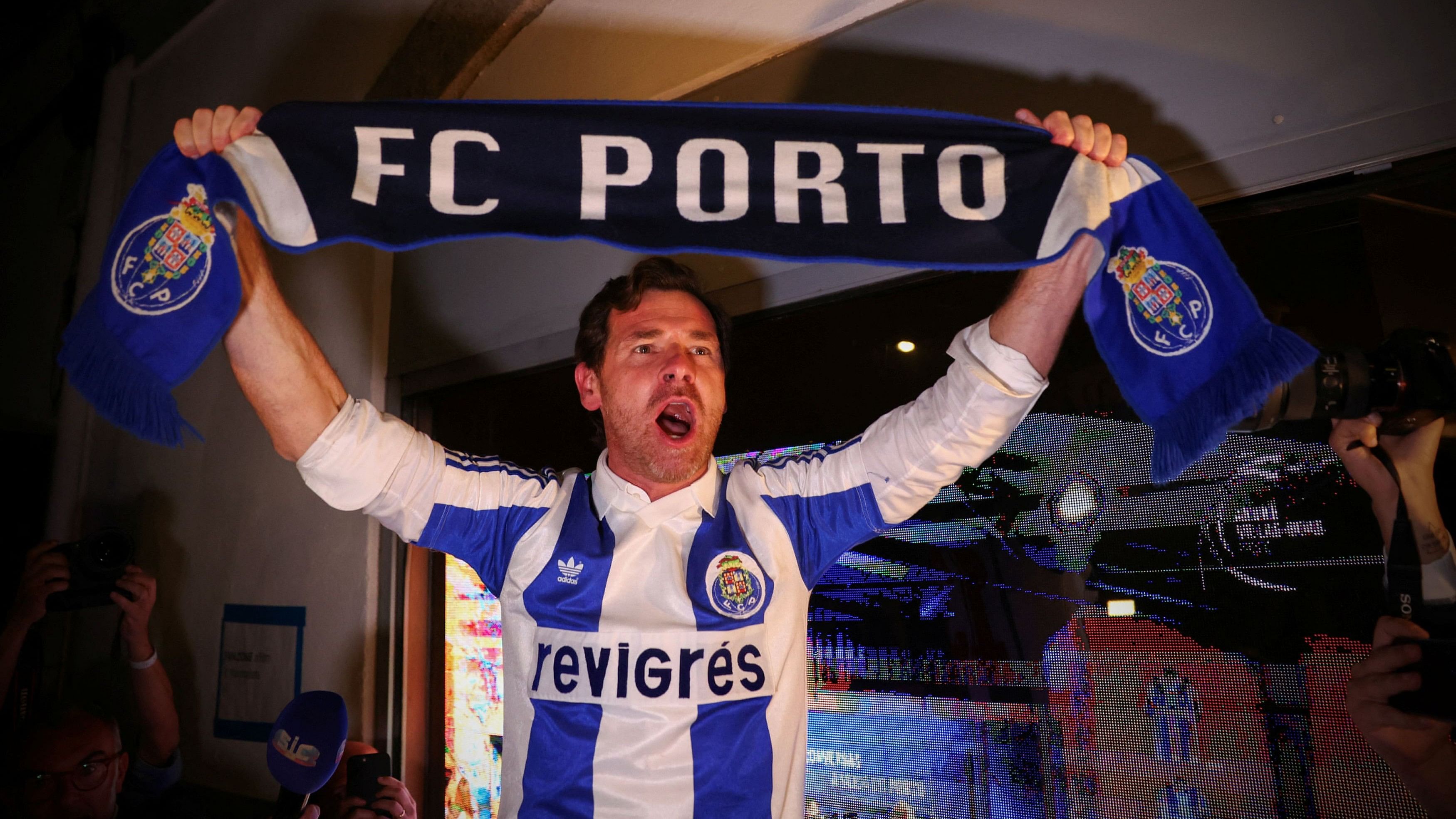 <div class="paragraphs"><p>Andre Villas Boas, celebrates his win in the FC Porto presidential elections after 42 years of Jorge Nuno Pinto da Costa's Presidency, in Porto, Portugal</p></div>