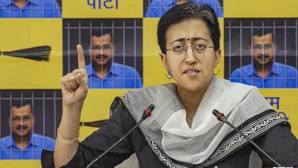 <div class="paragraphs"><p>Delhi minister and AAP leader Atishi Singh addresses a press conference, in New Delhi, Sunday, April 28, 2024. </p></div>