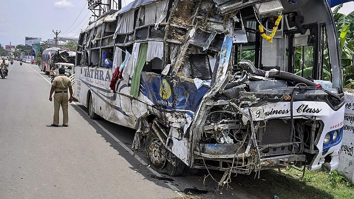 <div class="paragraphs"><p>Representative image of a collided bus.&nbsp;</p></div>