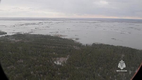 <div class="paragraphs"><p>A view from a helicopter shows a flooded area in the Kurgan Region, Russia, in this still image taken from video released April 9, 2024.</p></div>