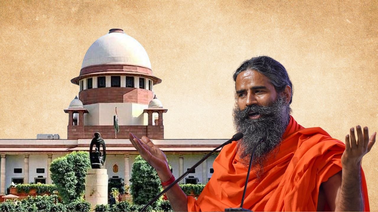 <div class="paragraphs"><p>An illustration showing the Supreme Court of India and Baba Ramdev.</p></div>