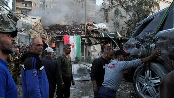 <div class="paragraphs"><p>Iranian consulate in Damascus flattened in suspected Israeli air strike on April 1.</p></div>