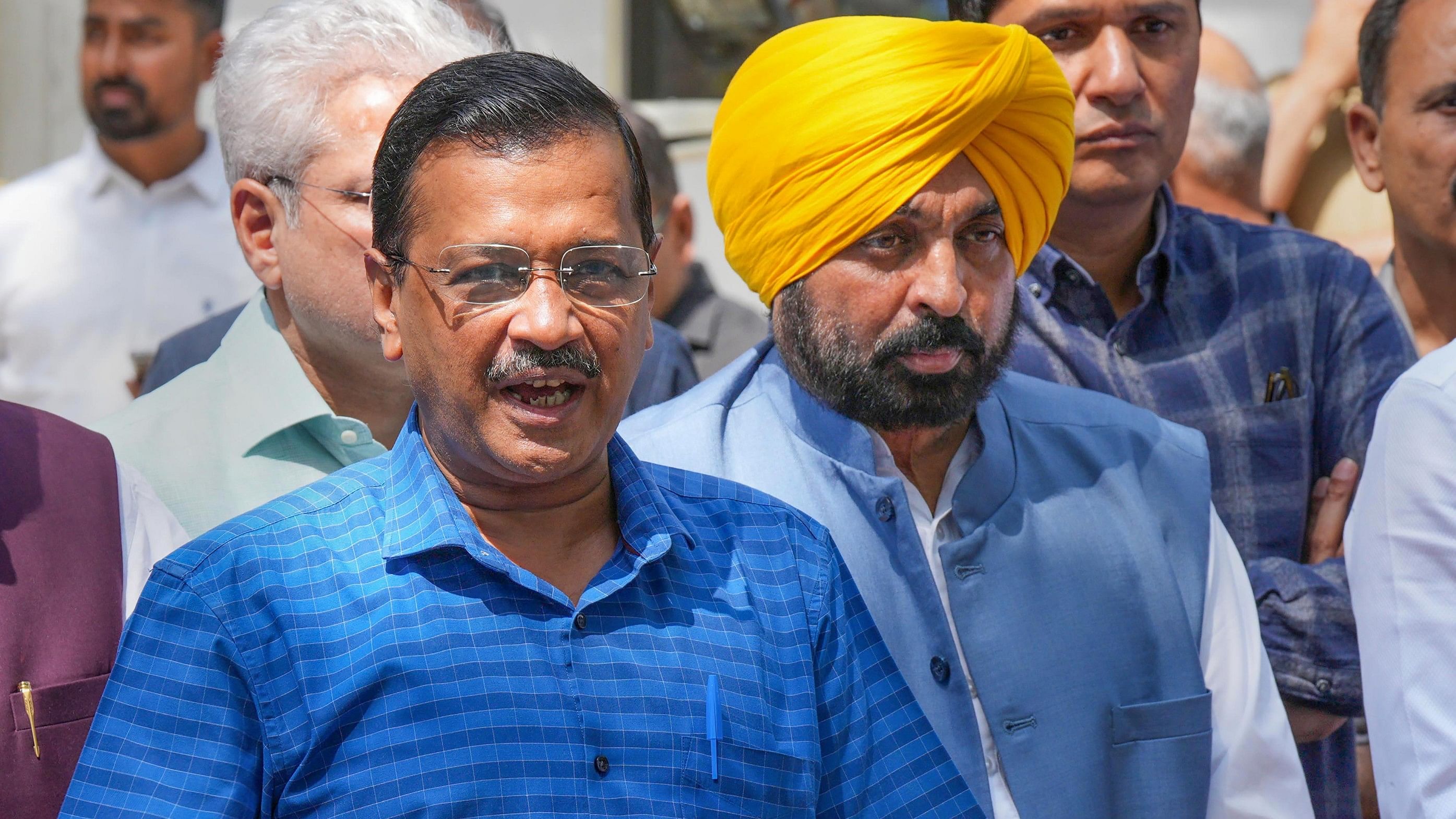 <div class="paragraphs"><p>File photo of&nbsp;Delhi Chief Minister Arvind Kejriwal with Punjab CM Bhagwant Mann.</p></div>