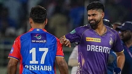 <div class="paragraphs"><p>Delhi Capitals' captain Rishabh Pant (left) and his Kolkata Knight Riders counterpart Shreyas Iyer.</p></div>