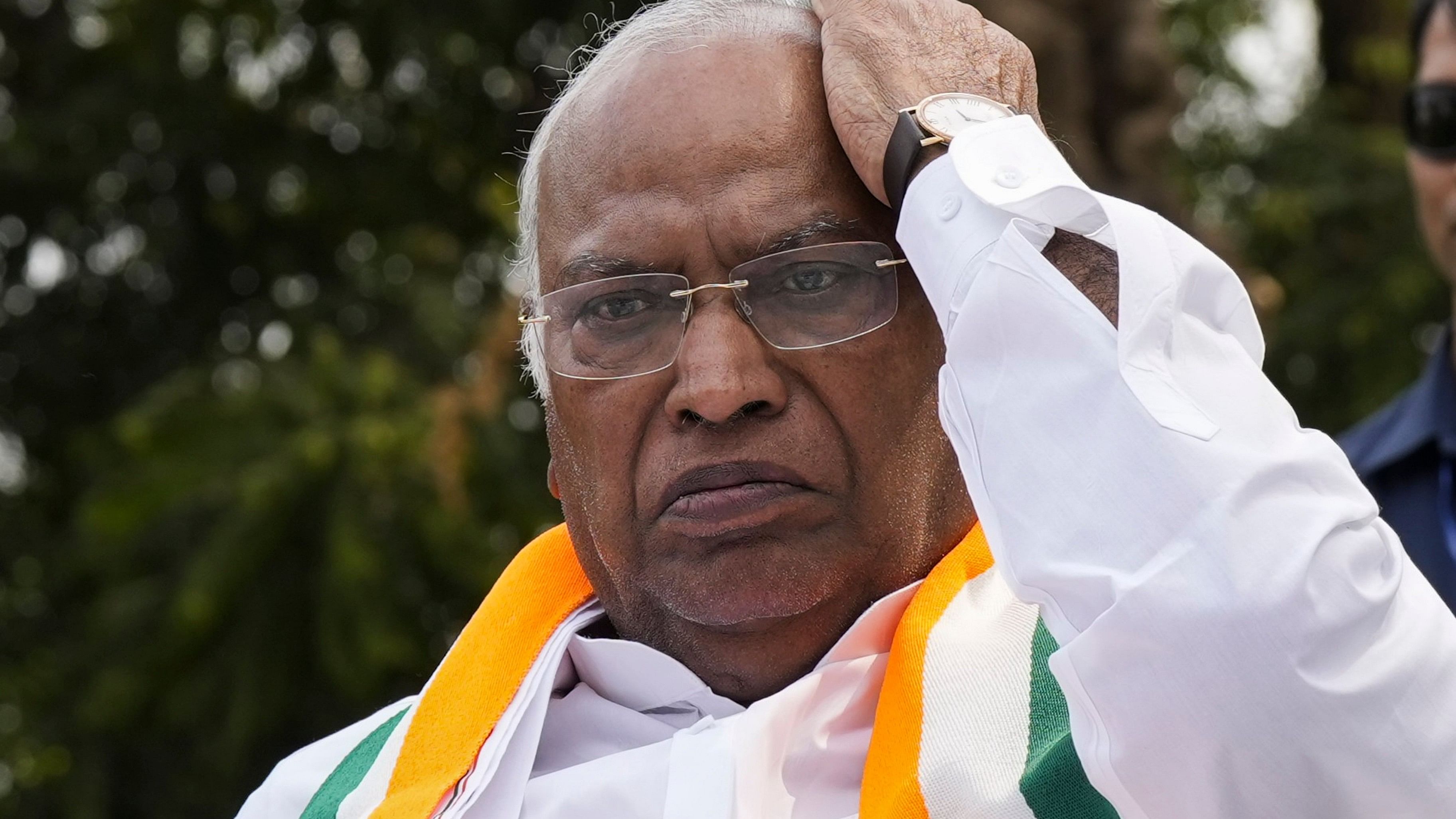 <div class="paragraphs"><p>Congress President Mallikarjun Kharge during a press conference.</p></div>