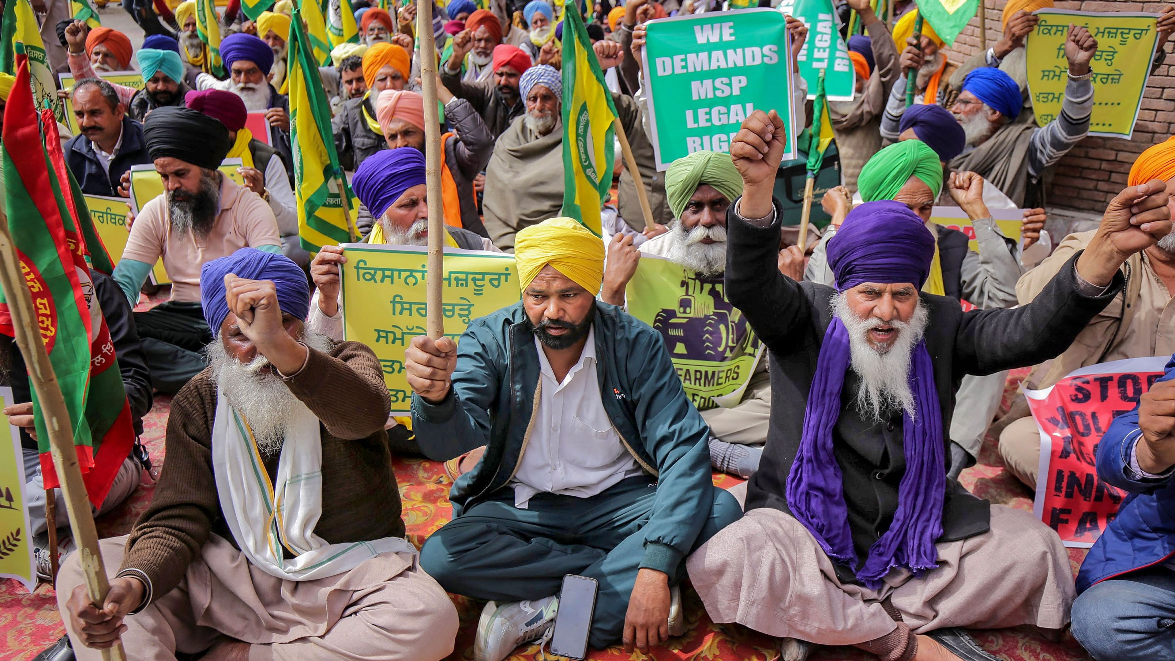 <div class="paragraphs"><p>File phot of BKU raising slogans outside the Deputy Commissioner's office in support of  punishment for accused in Shubhkaran Singh's death case, in Amritsar.</p></div>