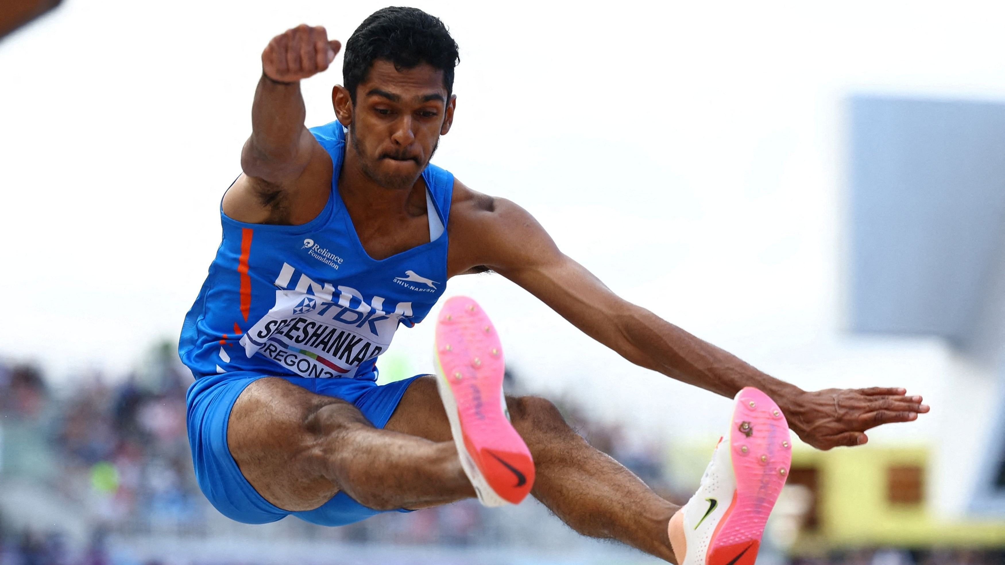 <div class="paragraphs"><p>Long jump athelte Murali Sreeshankar in action.</p></div>