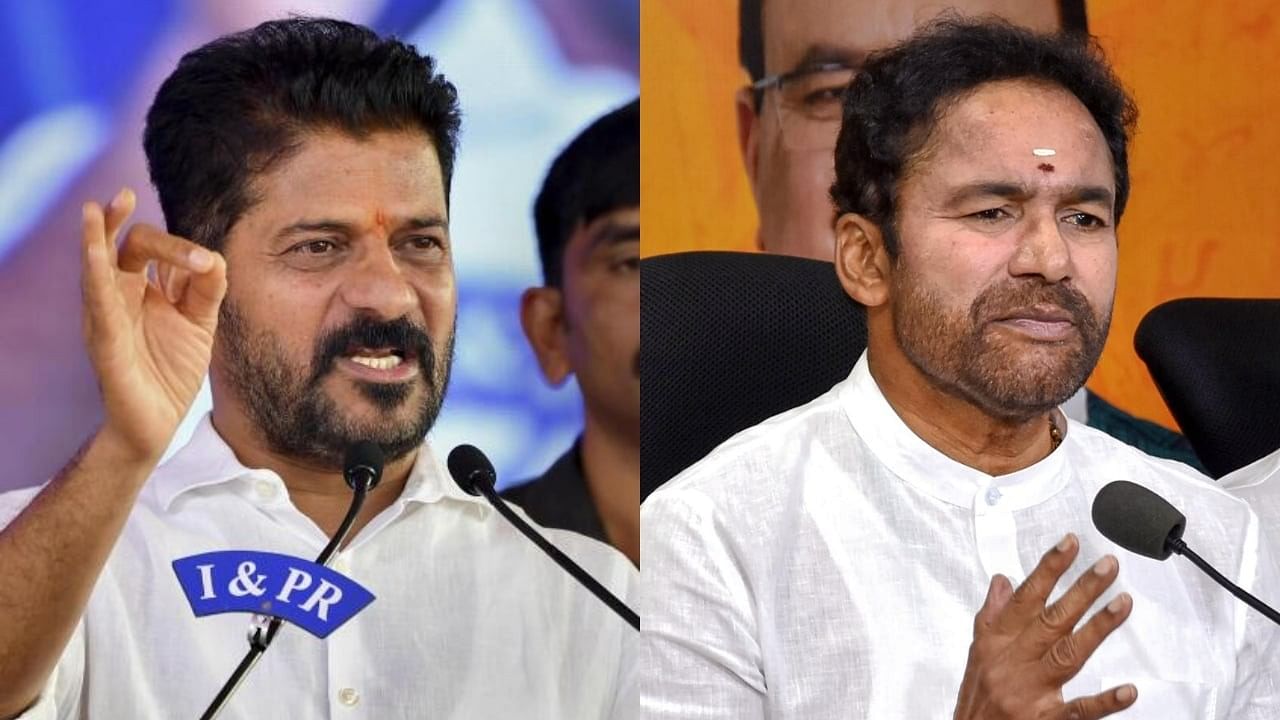 <div class="paragraphs"><p>Telangana Chief Minister A Revanth Reddy (L) and&nbsp;BJP's Telangana chief G Kishan Reddy (R).</p></div>