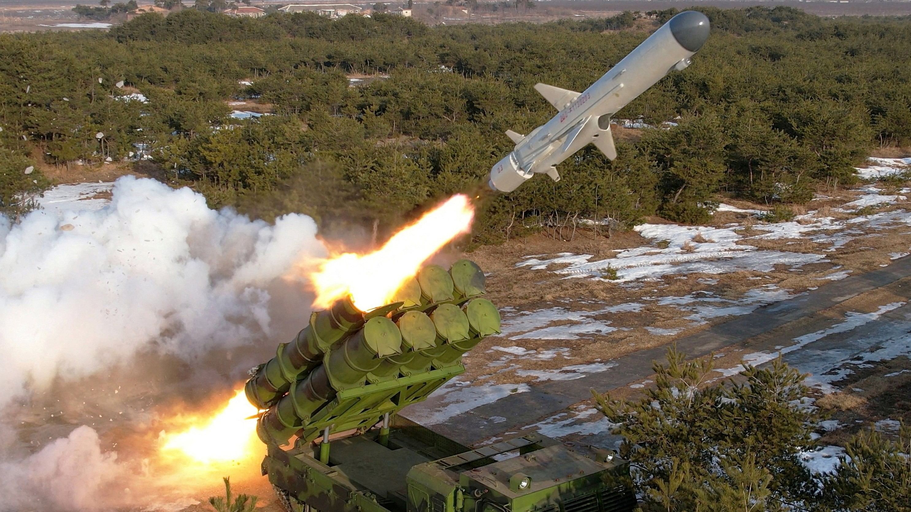 <div class="paragraphs"><p>View of what appears to be an inspection test of a new surface-to-sea missile, at an undisclosed location in North Korea in this picture released by the Korean Central News Agency earlier this year.</p></div>