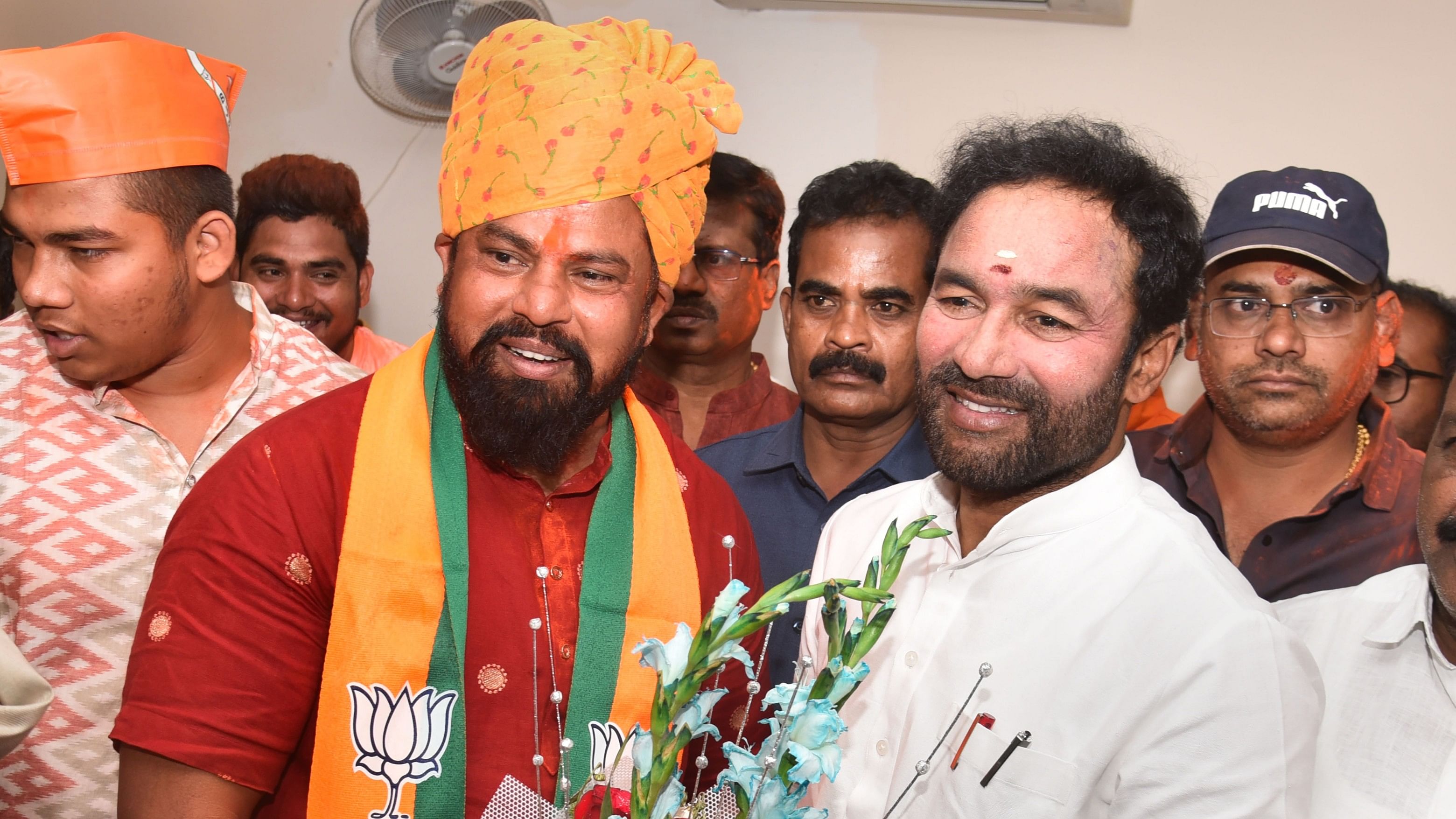 <div class="paragraphs"><p>Union Minister and BJP Telangana President G. Kishan Reddy with party MLA T Raja Singh.</p></div>