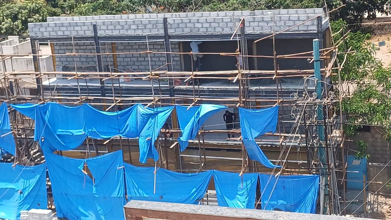 <div class="paragraphs"><p>Last month,&nbsp;DH&nbsp;had reported that a permanent structure is being built along Narayanapura Main Road in&nbsp;Kothanur, without the BBMP’s approval. The property owner had continued with construction activity even after BBMP engineers stopped the work and cleared the building materials. </p></div>