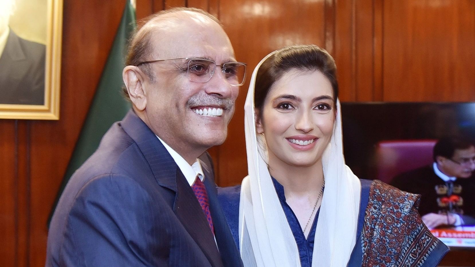 <div class="paragraphs"><p>President Asif Ali Zardari congratulates Aseefa Bhutto Zardari on taking oath as Member of the National Assembly, in Islamabad.</p></div>