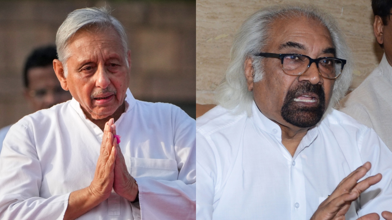 <div class="paragraphs"><p>Congress leaders&nbsp;Mani Shankar Aiyar and Sam Pitroda.</p></div>