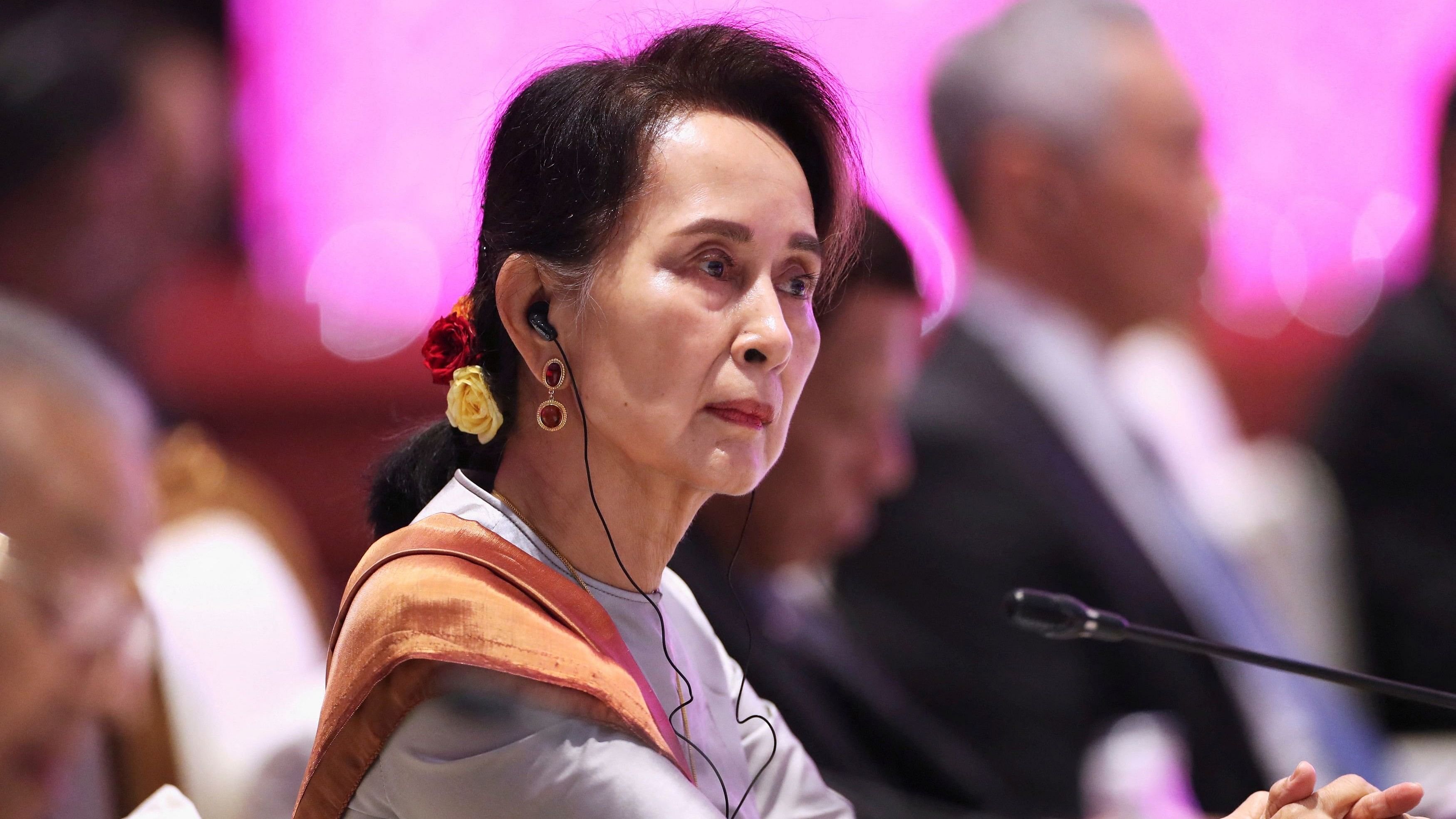 <div class="paragraphs"><p>Myanmar's detained former leader and Nobel laureate Aung San Suu Kyi</p></div>