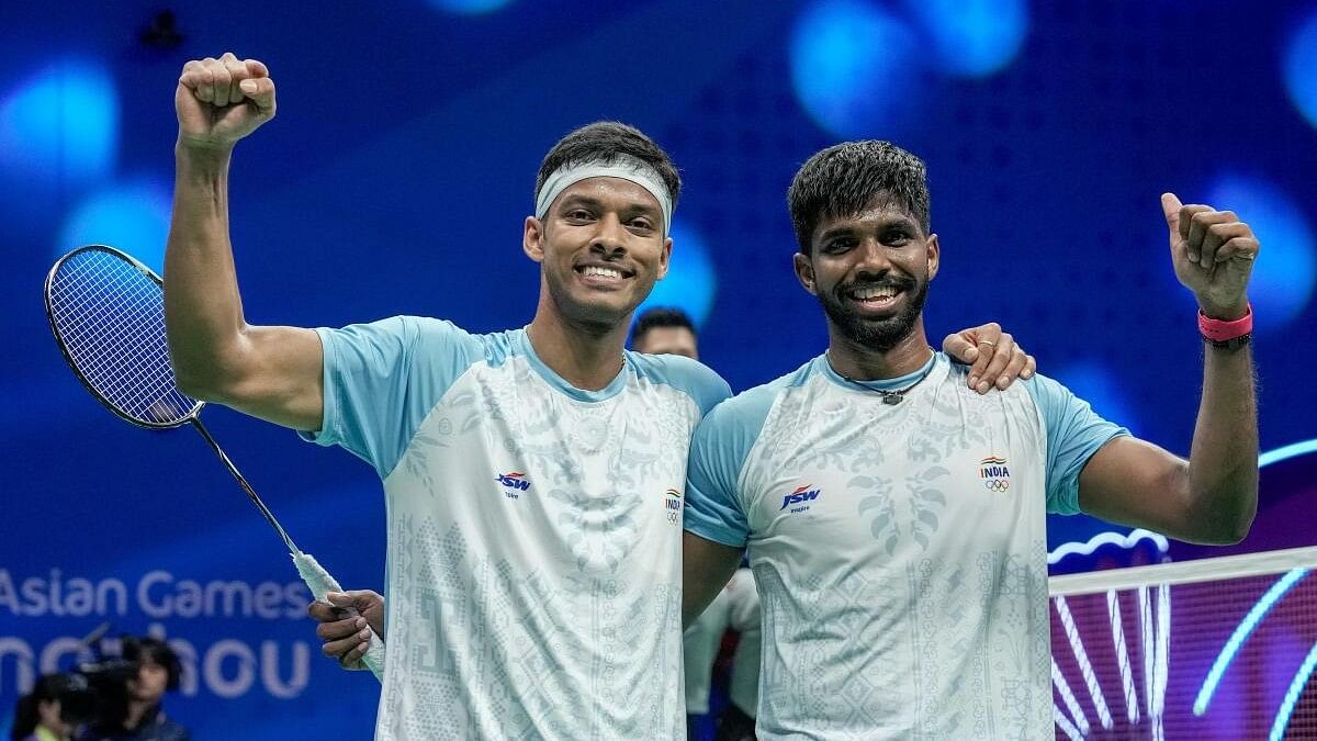 <div class="paragraphs"><p>India’s Satwiksairaj Rankireddy and Chirag Shetty at the 19th Asian Games, in Hangzhou, China.</p></div>