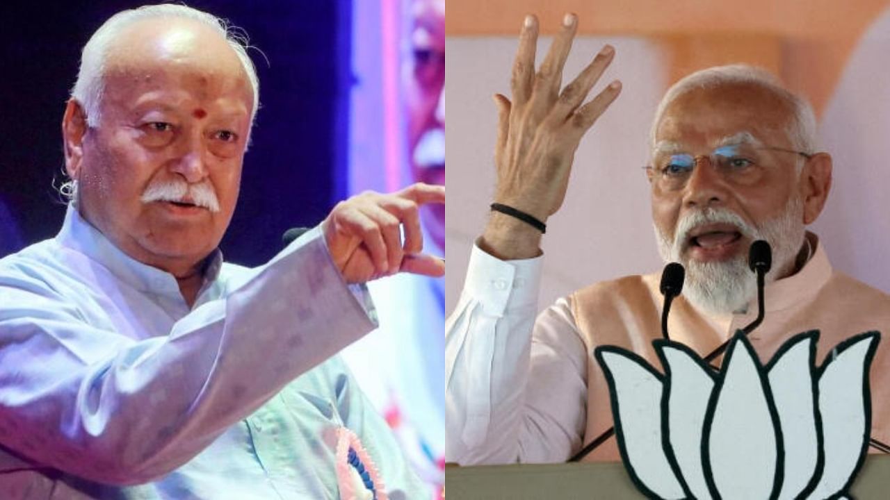 <div class="paragraphs"><p>(L-R) Mohan Bhagwat, RSS chief, and Narendra Modi</p></div>