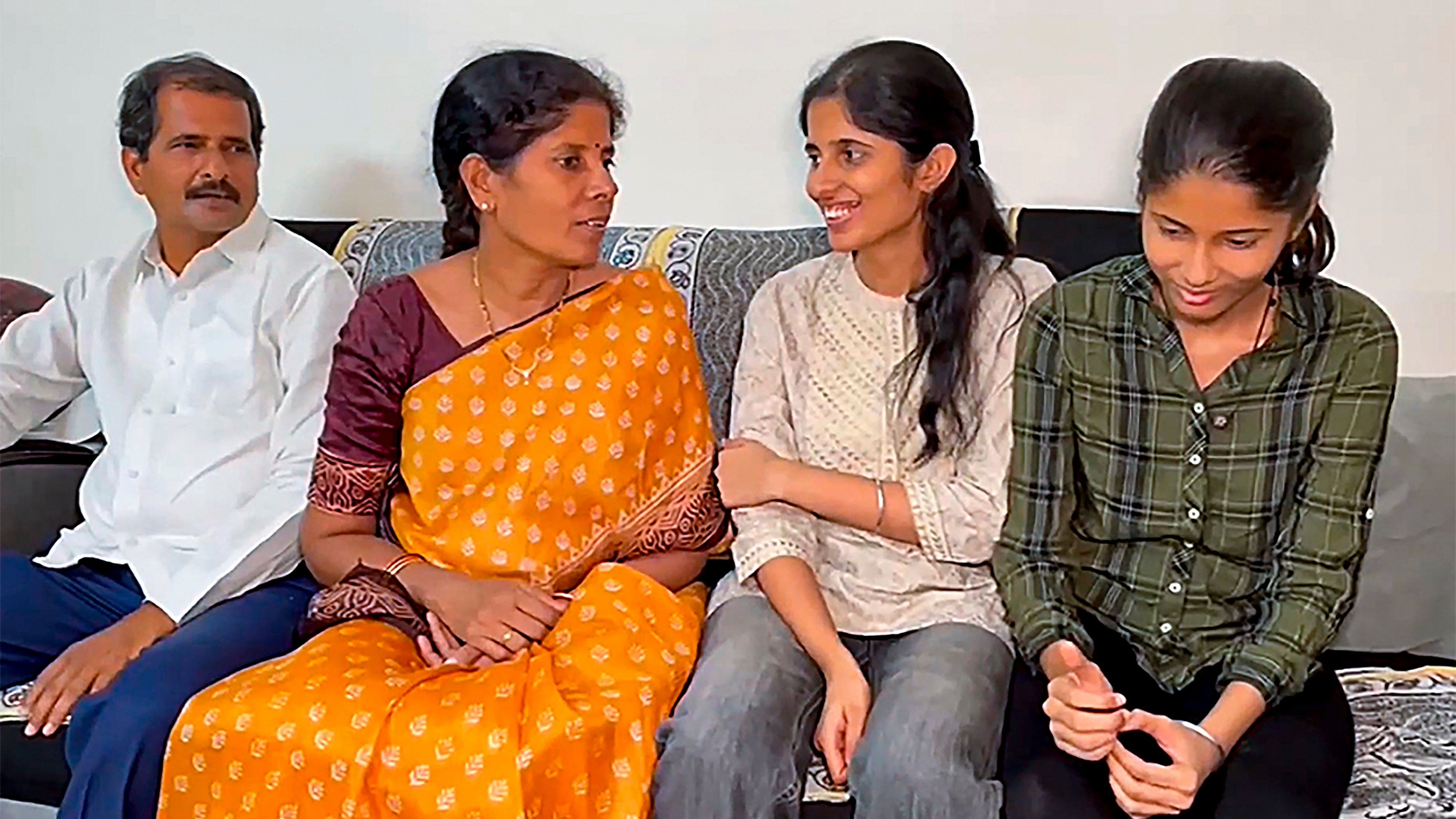 <div class="paragraphs"><p> Ananya Reddy (second from right), who secured third rank in the UPSC Civil Services Exam 2023, with her family.</p></div>