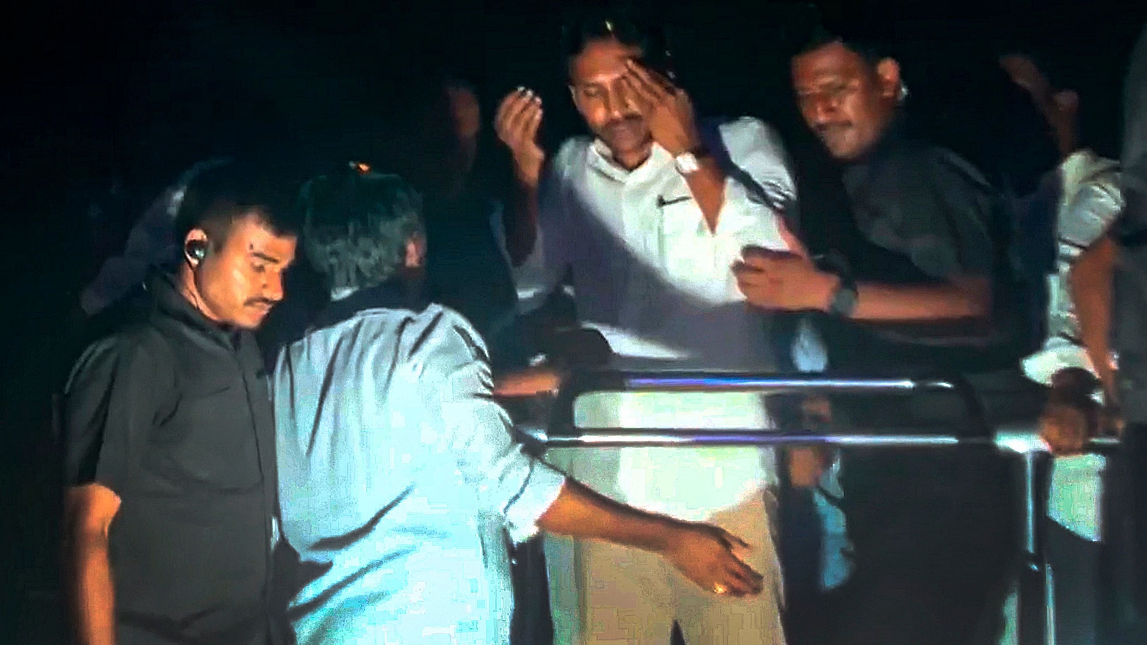 <div class="paragraphs"><p> Andhra Pradesh Chief Minister Y S Jagan Mohan Reddy gets an injury on his left eye after a stone throwing incident during his Bus Siddam Yatra In Vijayawada, Saturday, April 13, 2024. </p></div>