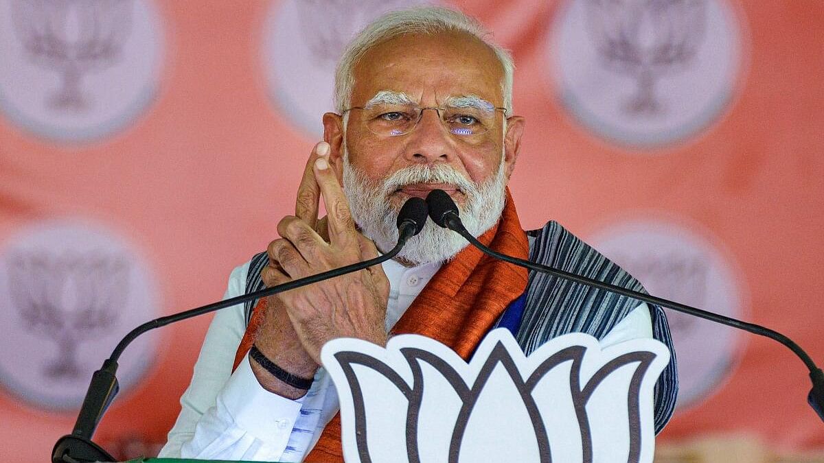 <div class="paragraphs"><p>Prime Minister Narendra Modi addresses a public meeting for Lok Sabha polls, in Munger</p></div>