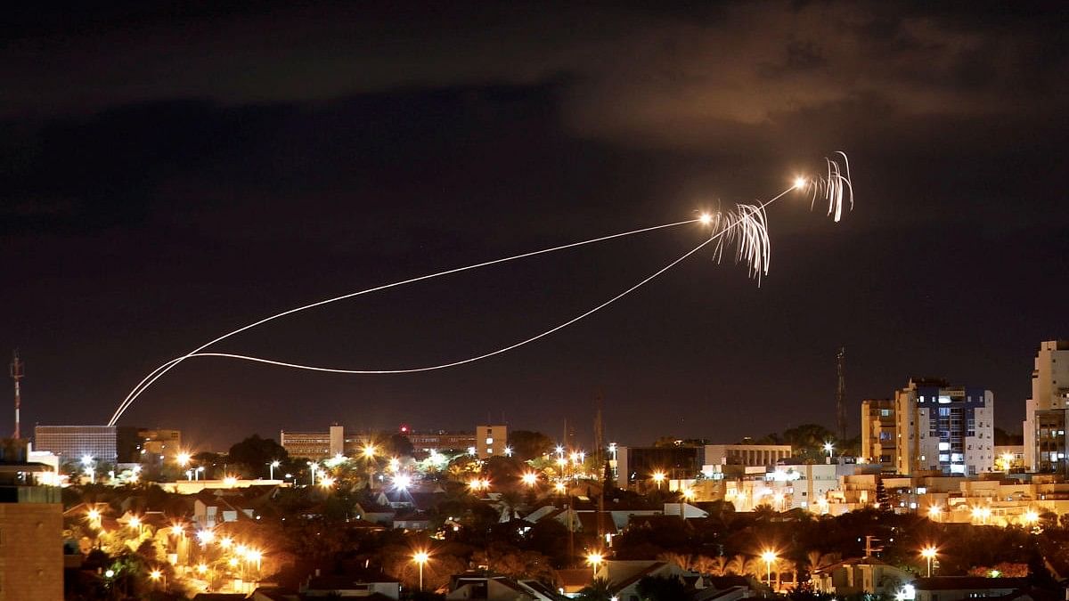 <div class="paragraphs"><p>Iron Dome anti-missile system fires interception missiles as rockets are launched from Gaza towards Israel as seen from the city of Ashkelon, Israel</p></div>