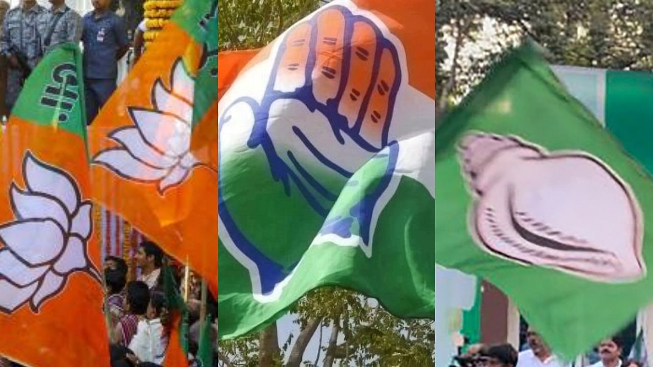 <div class="paragraphs"><p>BJP, Congress and BJD flags. </p></div>