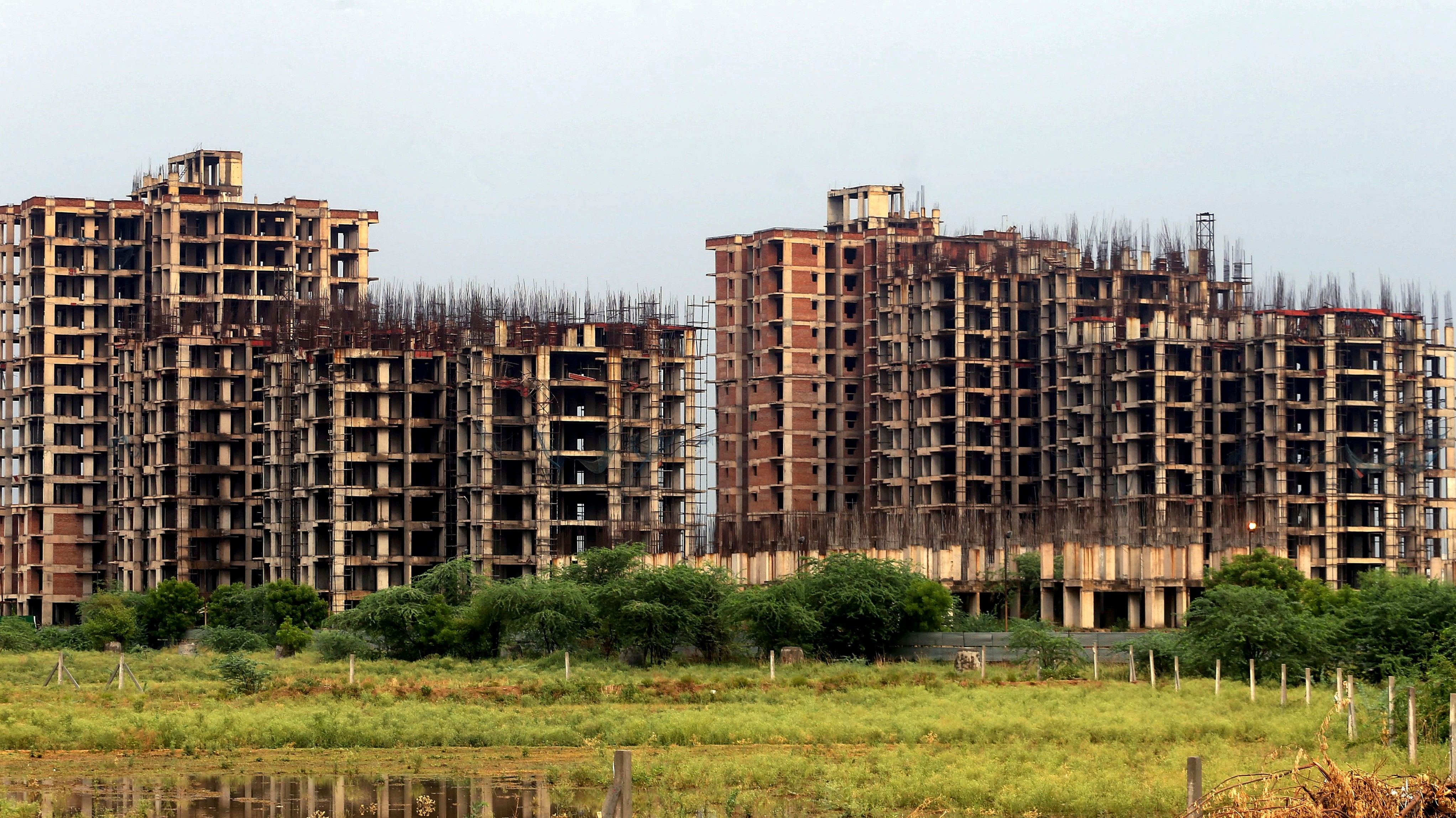 <div class="paragraphs"><p>Noida: Construction work underway at a residential site, in Noida. </p></div>