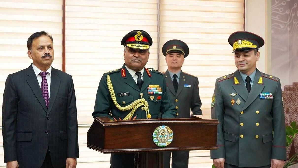 <div class="paragraphs"><p>Gen. Pande at the inauguration of IT lab in Uzbek Academy and Armed Forces.</p></div>