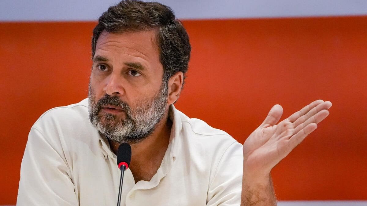 <div class="paragraphs"><p>Congress leader Rahul Gandhi speaks during a joint press conference with Samajwadi Party President Akhilesh Yadav.</p></div>