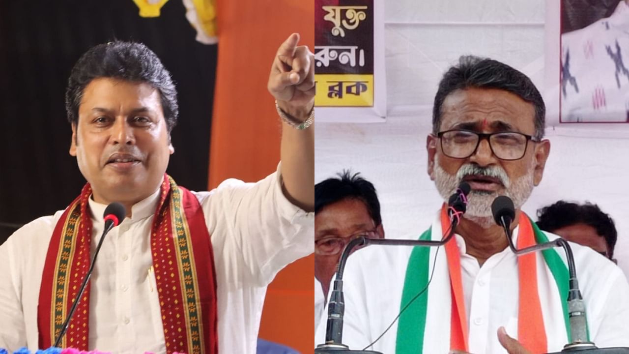 <div class="paragraphs"><p>(L-R)&nbsp;Biplab Kumar Deb and Asish Kumar Saha</p></div>