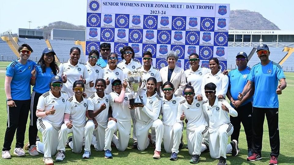 <div class="paragraphs"><p>Members of the East Zone team are all smiles after winning the&nbsp;Senior Women’s Inter-Zonal Multi-day Trophy by defeating South Zone by 1-wicket in the final in Pune recently. &nbsp;</p></div>